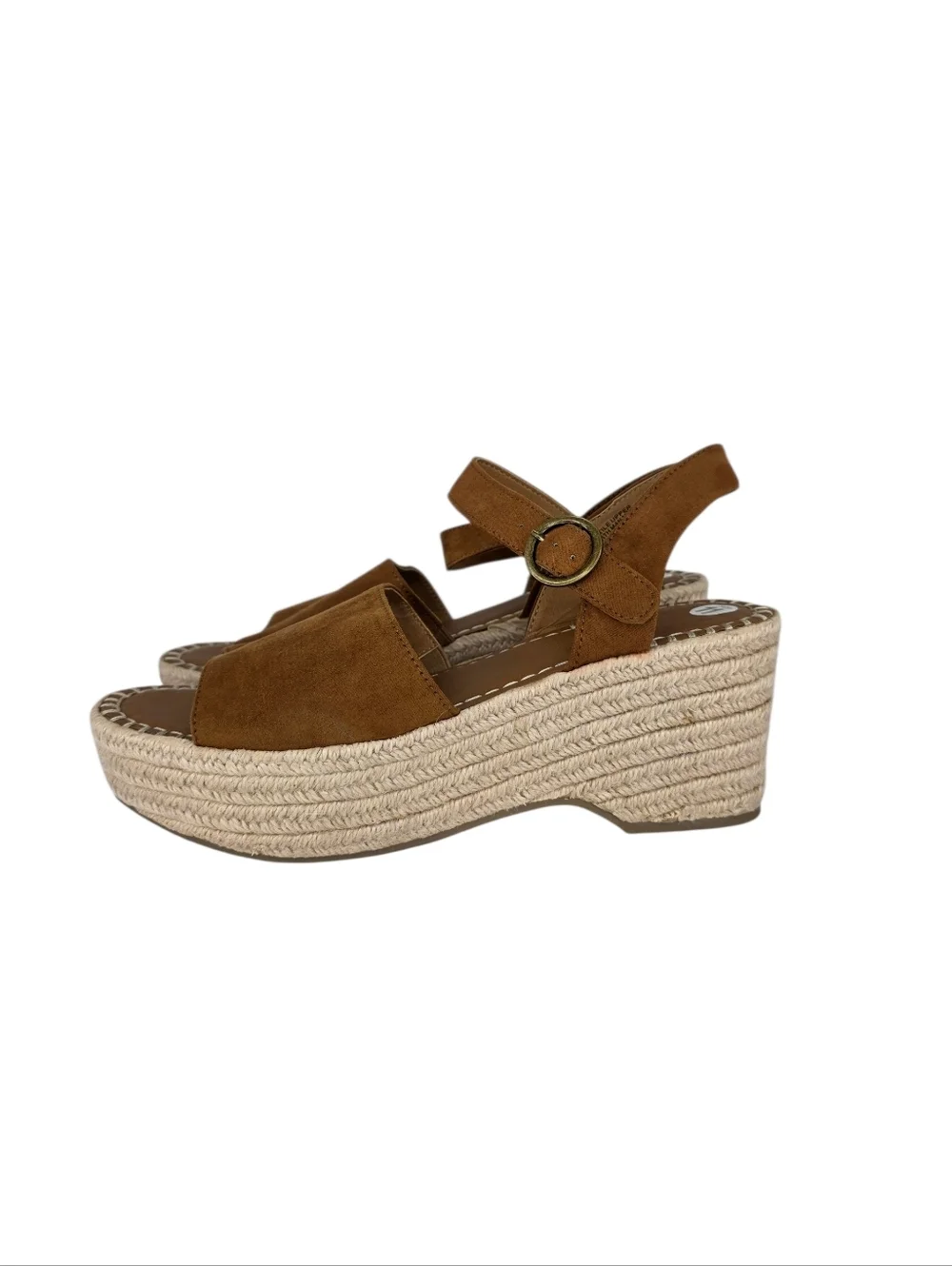 Universal Thread Sandals Women’s 11 Platform Espadrilles Brown Faux Suede Casual
